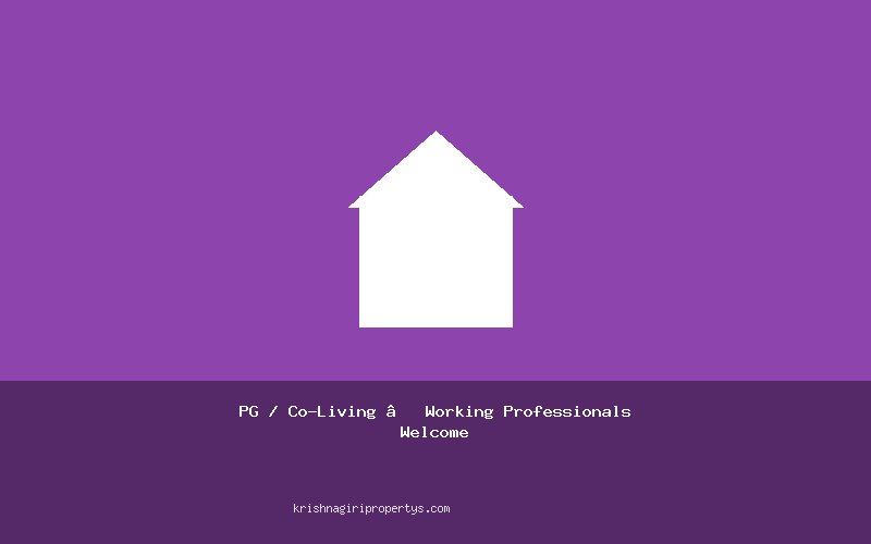 PG / Co-Living – Working Professionals Welcome